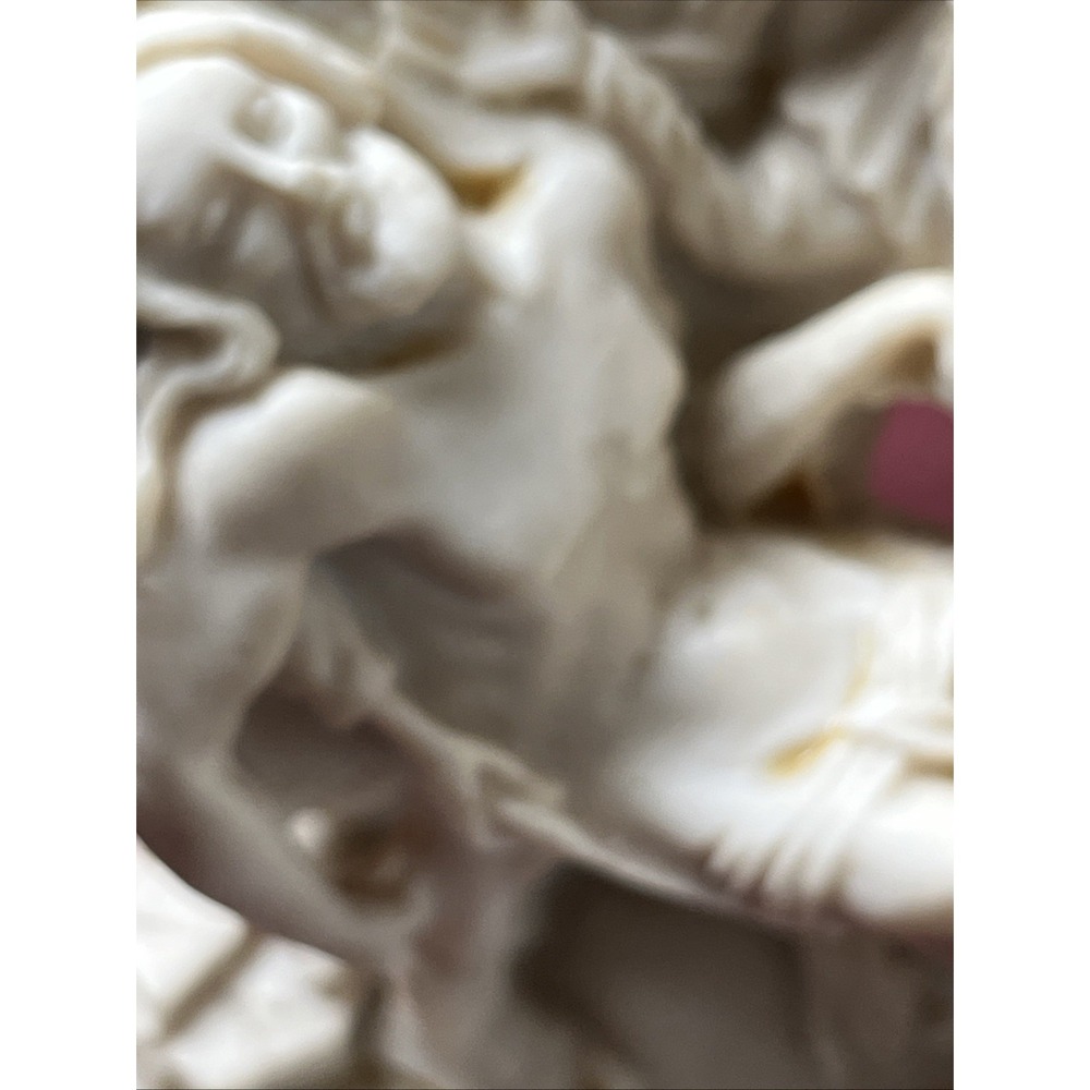 Vintage Italian Cast Marble Alabaster Descent From The Cross Religious Sculpture - Picture 5 of 9